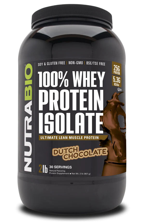 NutraBio Whey Protein Isolate 2lb